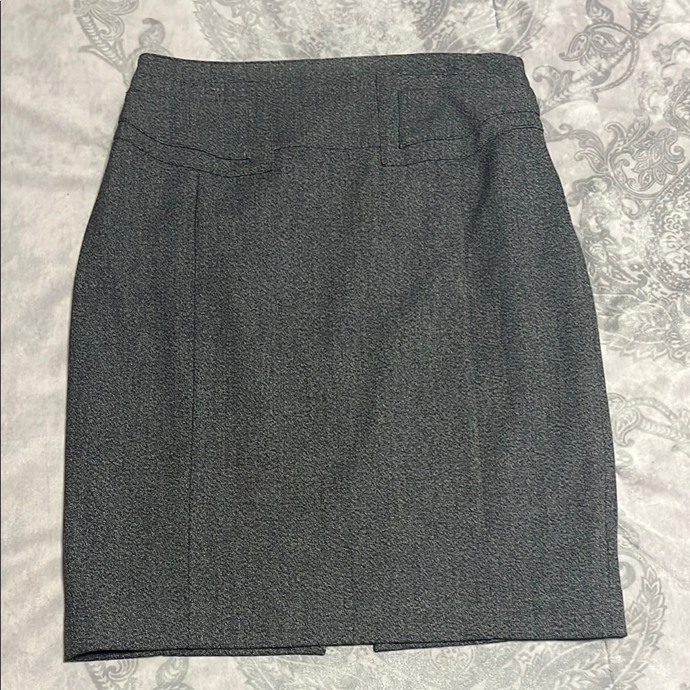Express Gray Pencil Skirt Knee-Length Workwear
